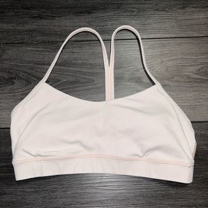 Pink Lululemon Flow Y Bra